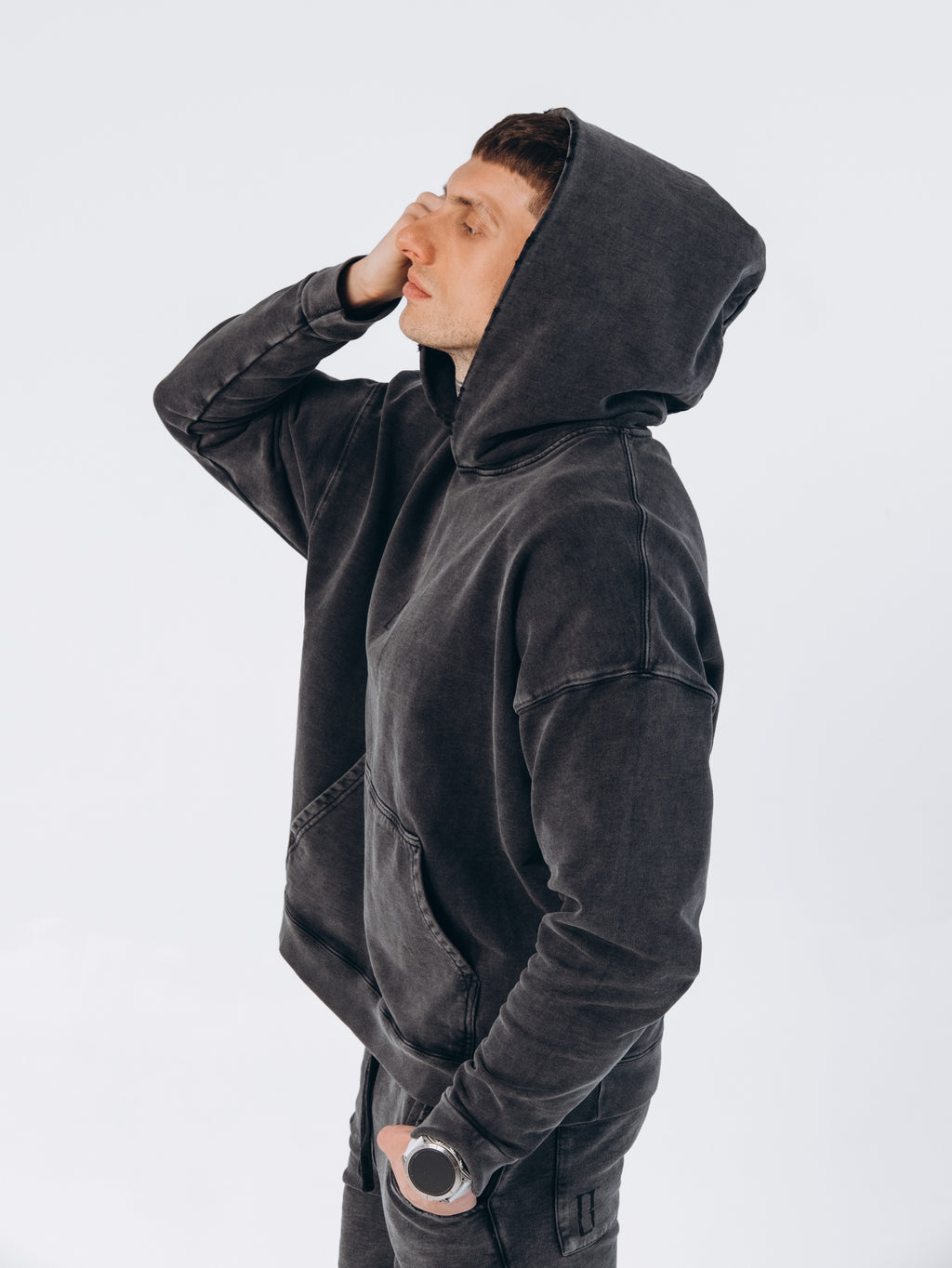Bluza z kapturem TBT CLTH Washed Graphite – kolekcja CH.001
