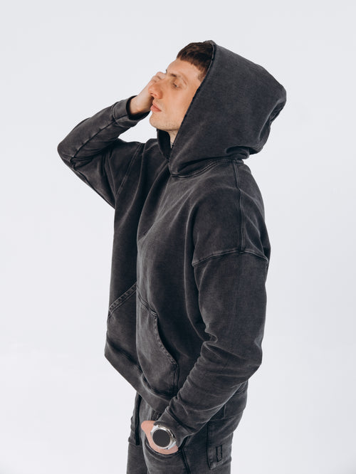 Bluza z kapturem TBT CLTH Washed Graphite – kolekcja CH.001